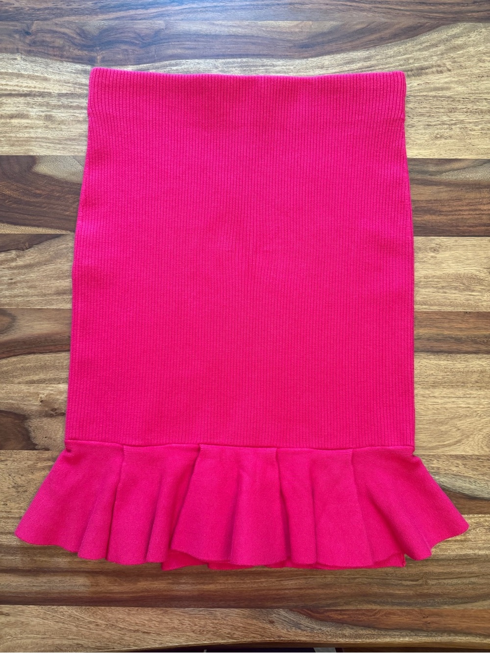 Express Hot Pink Ribbed Pencil Skirt - Small